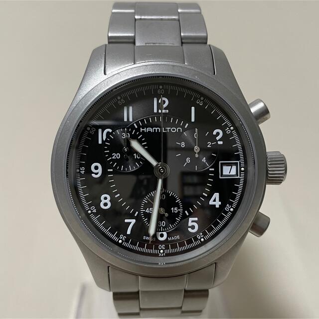 美品 hamilton khaki  H685820 ハミルトン カーキ黒文字