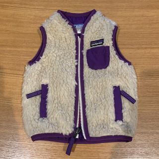 Patagonia フリースベスト キッズ 総柄 18M 目安18ヶ月