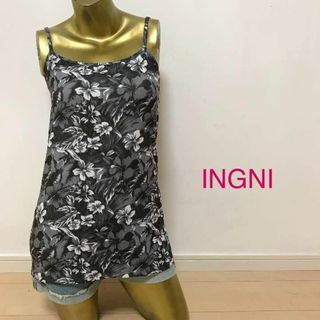 イング(INGNI)の【0396】INGNI ハイビスカス キャミソール M グレー(キャミソール)