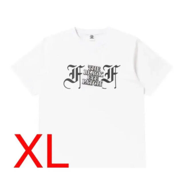 kaws新品 THE BLACK EYE PATCH × FAF 白 XL Tシャツ