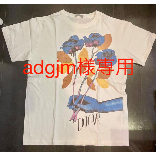 DIOR AND ALEX FOXTON ローズロゴ　コットン　白　半袖Tシャツコットン100%定価