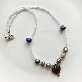 beesnecklace＊pearl×heart(ネックレス)