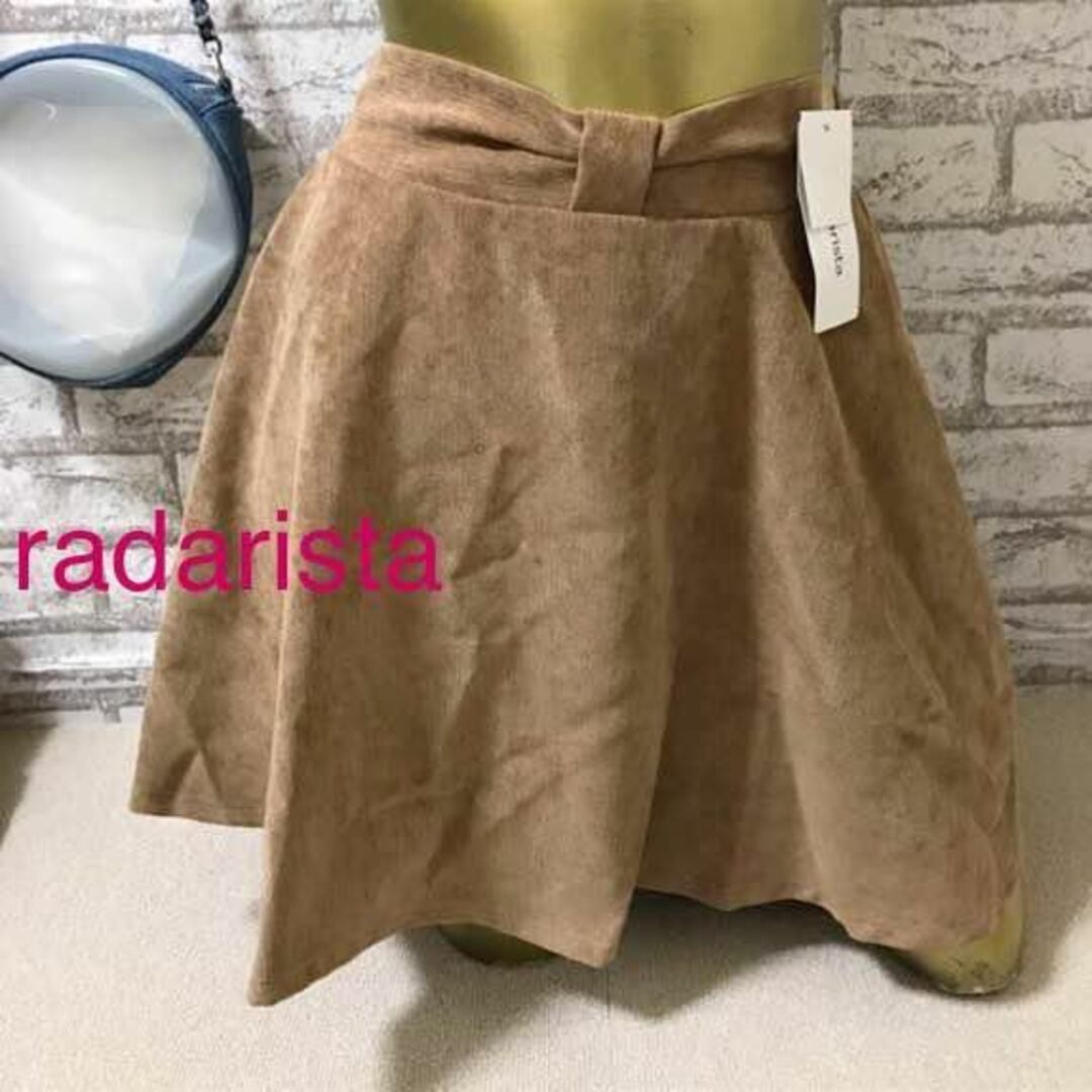 【0224】radarista リボン フレア スカート M ブラウン レディースのスカート(ミニスカート)の商品写真