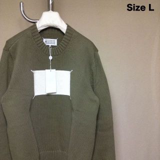 マルタンマルジェラ(Maison Martin Margiela)の新品 L 20ss マルジェラ フロントスティッチニット カーキ 1092(ニット/セーター)