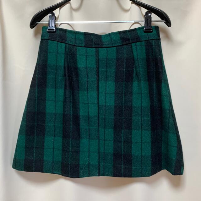 チェック 台形スカート 韓国風ファッション レディースのスカート(ミニスカート)の商品写真