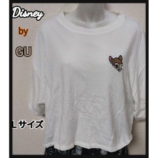 ディズニー(Disney)のDisneybyGUのWhiteバンビTシャツ(Tシャツ(半袖/袖なし))