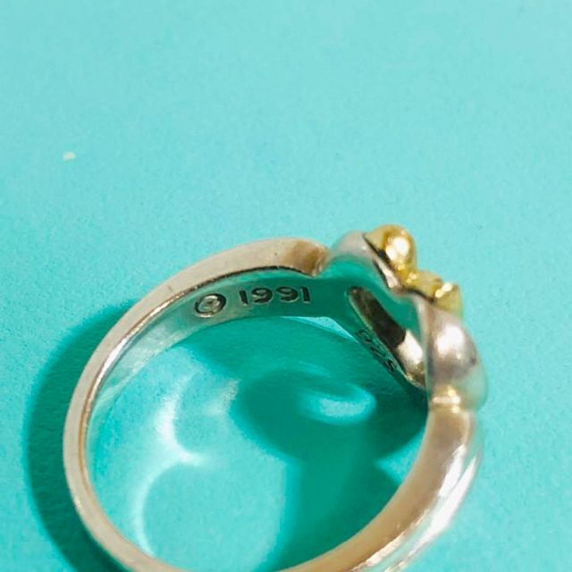 Tiffany & Co. - TIFFANY オープンハートリボンリング8.5号 18KYG