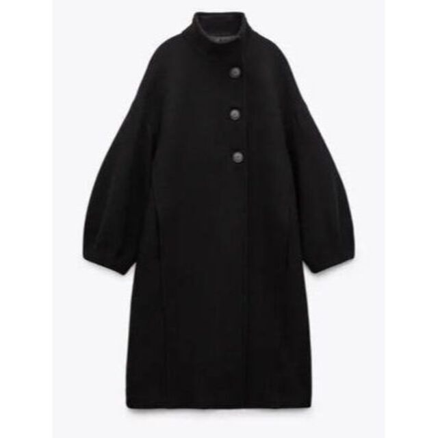 【新品未使用】ZARA☆ウールブレンド ハイネックコート XSサイズ☆即日発送