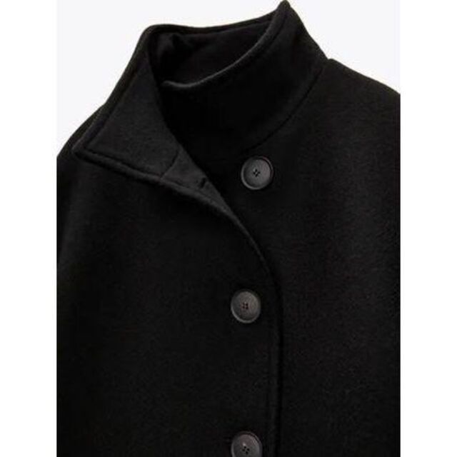 【新品未使用】ZARA☆ウールブレンド ハイネックコート XSサイズ☆即日発送