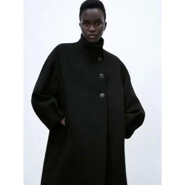 【新品未使用】ZARA☆ウールブレンド ハイネックコート XSサイズ☆即日発送