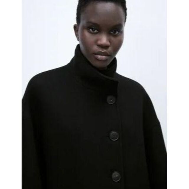 【新品未使用】ZARA☆ウールブレンド ハイネックコート XSサイズ☆即日発送