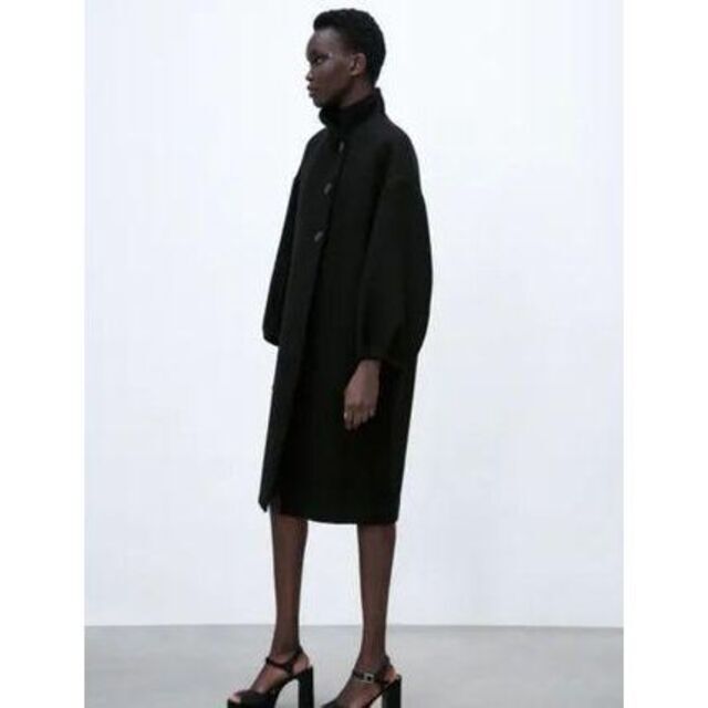 【新品未使用】ZARA☆ウールブレンド ハイネックコート XSサイズ☆即日発送