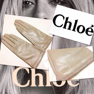 クロエ(Chloe)の【新品】クロエ♡カシミア✖レザーグローブ(手袋)