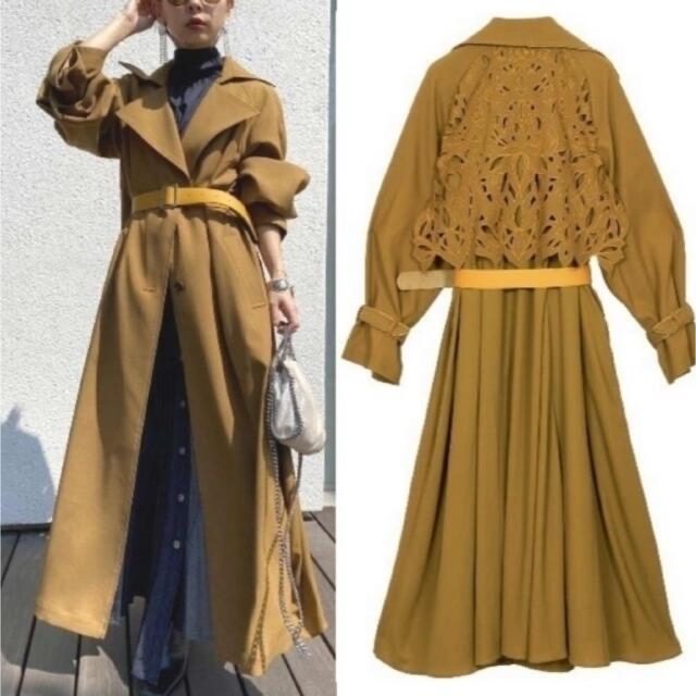 AMERI vintage 　BACK CUTTING LACE COAT　今季