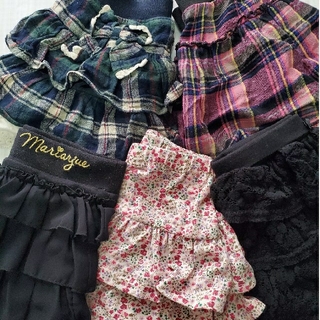 女の子　スカート&キュロット5枚セット　サイズ120(スカート)