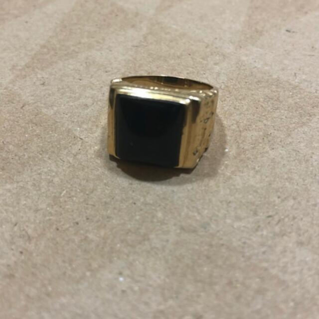 SUPREME シュプリーム 14SS Onyx Pinky Ring 14K Gold オニキス ピンキー ゴールドリング ゴールド/ブラック