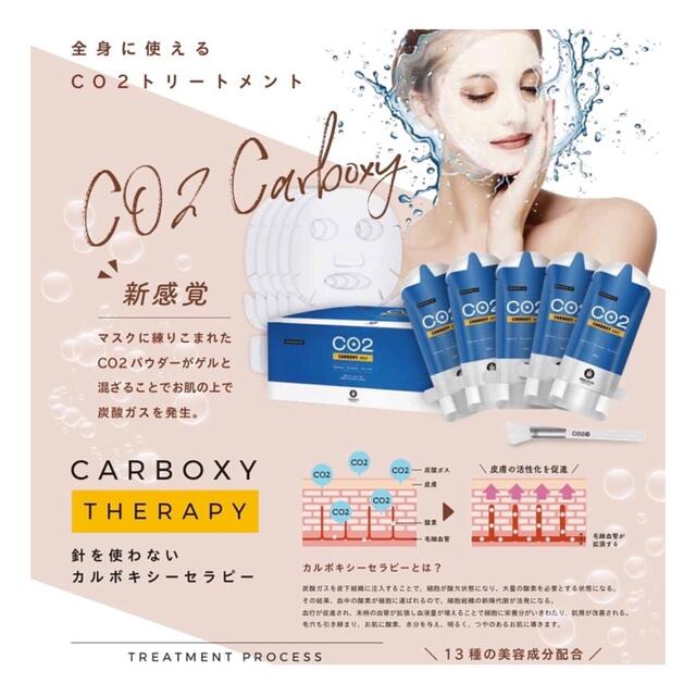 カーボキシー炭酸パック 5回分 & NEWエピダーム プラスパック 1箱25枚 コスメ/美容のスキンケア/基礎化粧品(パック/フェイスマスク)の商品写真