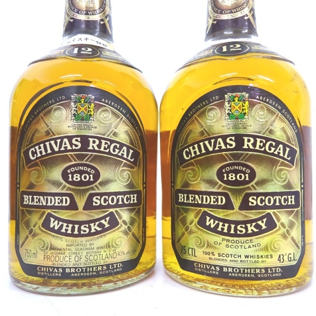 未開封★Chivas Regal【シーバスリーガル】 12年 5本セット 750ml 箱なし