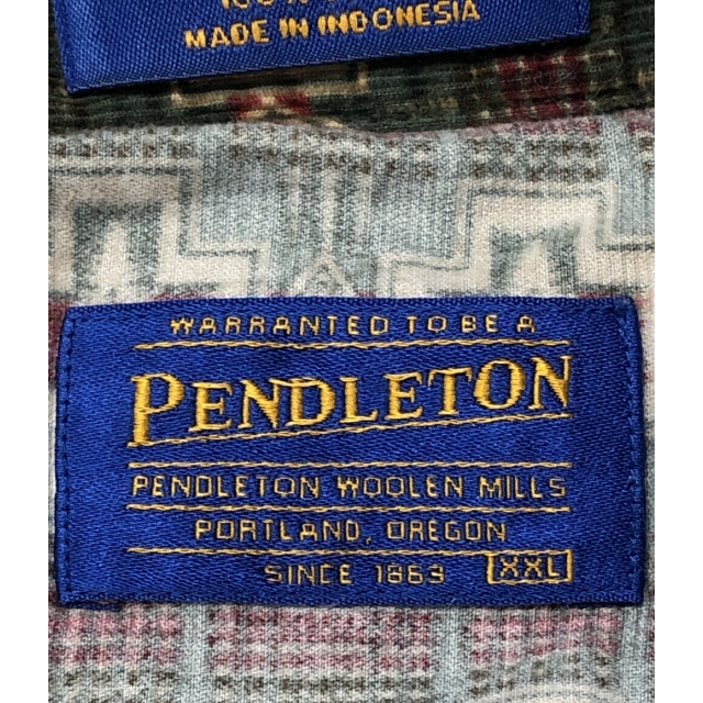 PENDLETON(ペンドルトン)の美品 ペンドルトン 長袖シャツ チュニックシャツ レディース XXL レディースのトップス(シャツ/ブラウス(長袖/七分))の商品写真