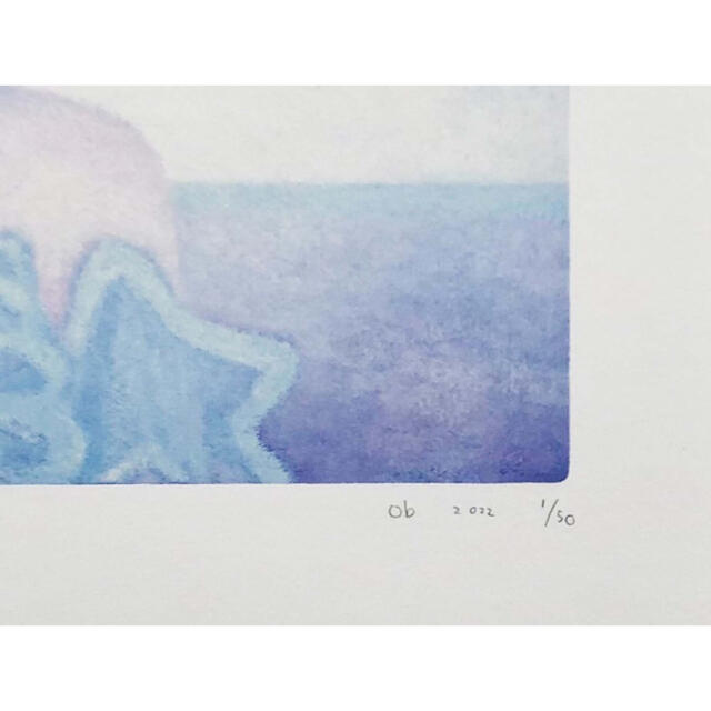 版画ob シルクスクリーン 「海岸」ED=50