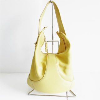 ロエベ(LOEWE)のロエベ ハンドバッグ - イエロー レザー(ハンドバッグ)