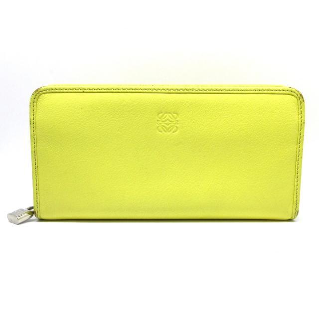 人気No.1 LOEWE - ロエベ 長財布 アマソナ イエロー レザー 財布