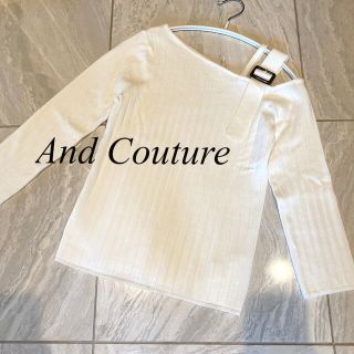 アンドクチュール(And Couture)のAnd Coutureアシメリブニット(ニット/セーター)