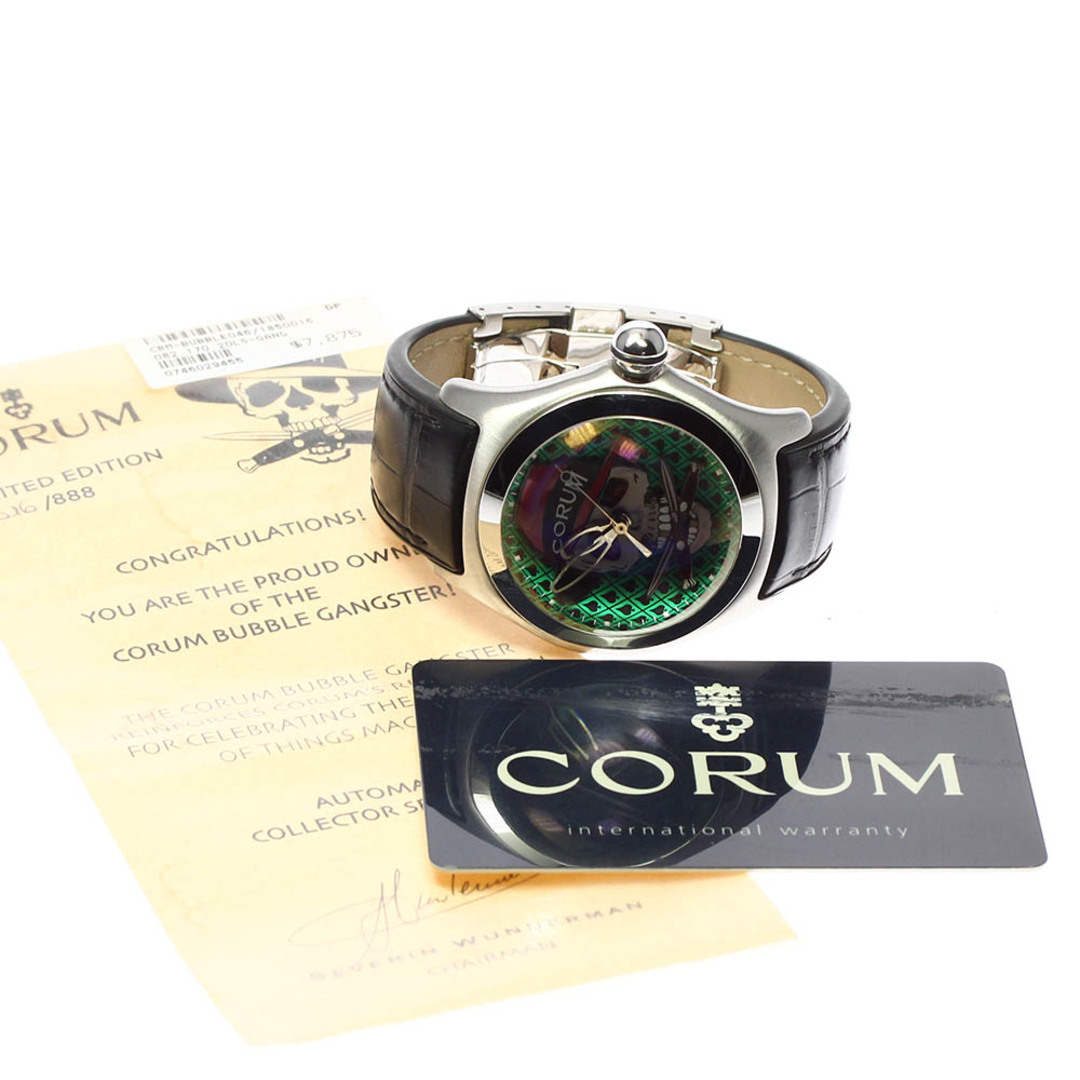 ☆美品★保証書付き【CORUM】コルム バブル　ギャング 888本限定 08.0001 888 自動巻き メンズ_701201【ev20】