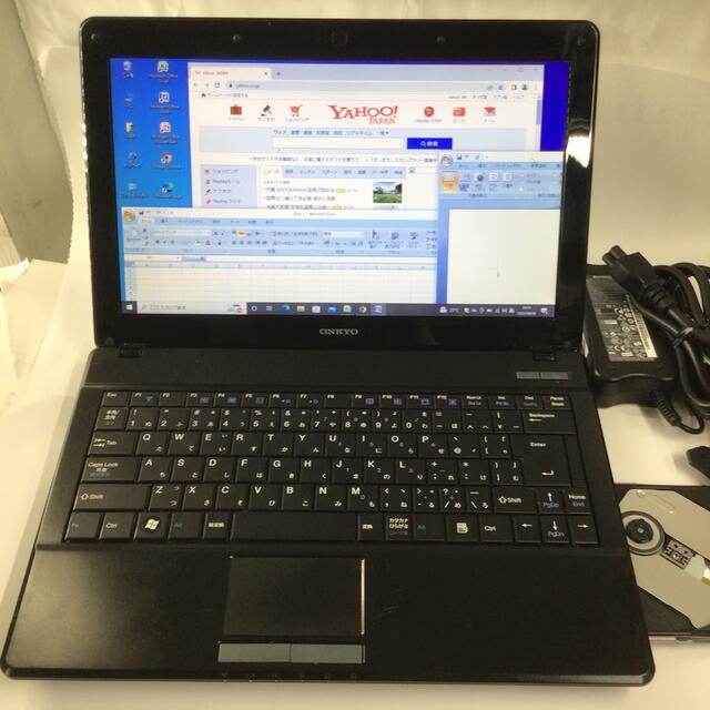 ONKYO/Win10/13.3型光沢/4G/高速SSD128G/DVD/無線