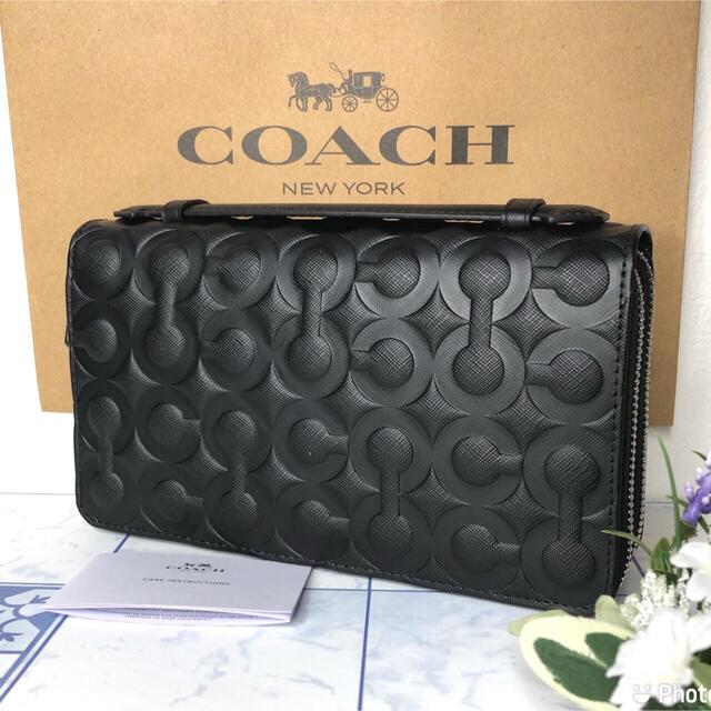 COACH - コーチ 長財布 トラベルオーガナイザー Wジップ 【新品】の