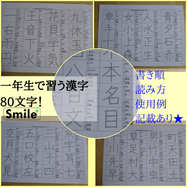 漢字表★一年生＆二年生　低学年セット　繰り返しなぞれる漢字表　書き順読み方記載 エンタメ/ホビーの本(語学/参考書)の商品写真