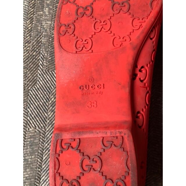 Gucci(グッチ)のGUCCI グッチ ラバーシューズ サイズ38 フラットシューズ レディースの靴/シューズ(バレエシューズ)の商品写真