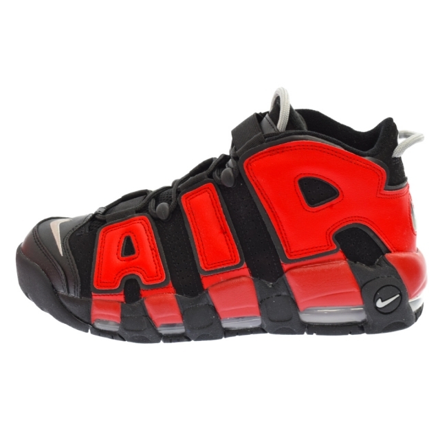 NIKE ナイキ AIR MORE UPTEMPO 96 Black and University Red エアモアアップテンポ モアテン ハイカットスニーカー ブラック US8.5 DJ4400-001