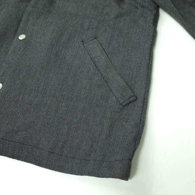 PHINGERIN フィンガリン 日本製 TAILORED COACH JACKET TWEED ヘリンボーンツイード コーチジャケット PD-142-JK-061 S グレー ウール ブルゾン アウター【PHINGERIN】