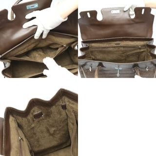 クロコダイル A179 ハンドバッグ チャコブラウン CROCODILE バーキン調 マットクロコダイル