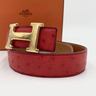 エルメス(Hermes)の✨超レア・美品✨ エルメス コンスタンス ベルト レザー Y刻印 オーストリッチ(ベルト)