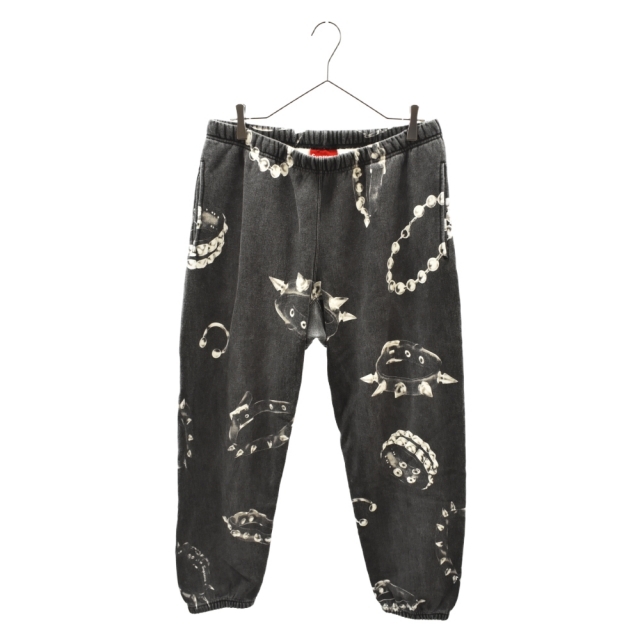 SUPREME シュプリーム 20AW Studded Collars Sweatpant スタッズカラースウェットパンツ ブラック 大勧め 49.0%割引 Supreme Studded Sweatpant シュプリームスタッズパンツ