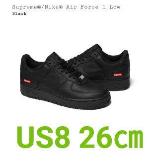 シュプリーム(Supreme)の26㎝ Supreme Nike Air Force 1 Low Black 黒(スニーカー)