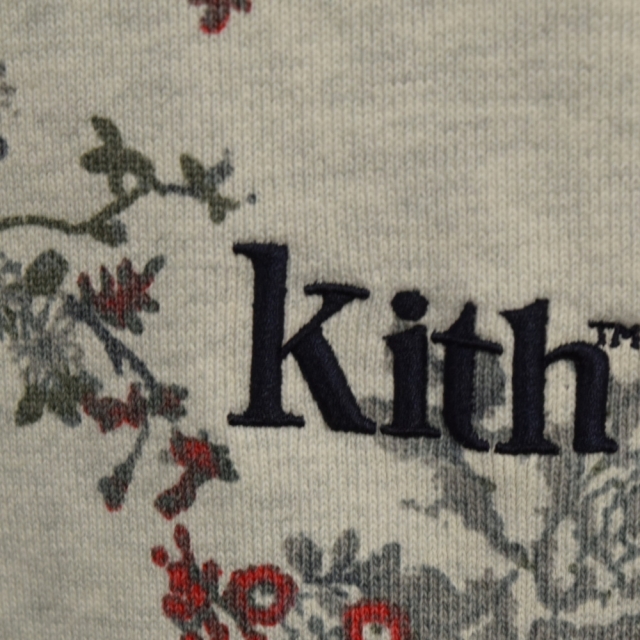 KITH キス 19AW Floral Williams III Hoodie フローラルプリント プルオーバーフーディ スウェットパーカー 花柄  グレー