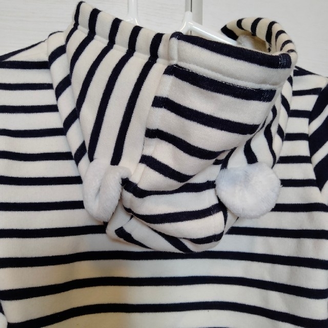 babyGAP(ベビーギャップ)のbaby Gap パーカー フリース ボーダー キッズ/ベビー/マタニティのベビー服(~85cm)(ジャケット/コート)の商品写真