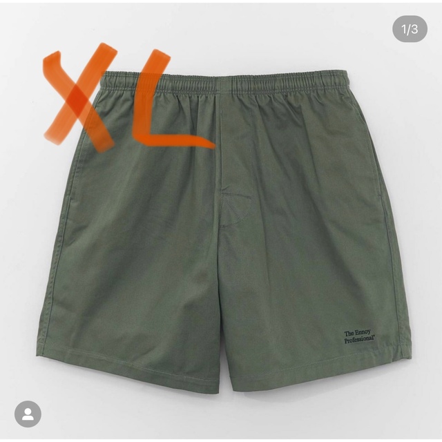 1LDK SELECT(ワンエルディーケーセレクト)の投売り！ennoy COTTON EASY SHORTS グレイッシュ・オリーブ メンズのパンツ(ショートパンツ)の商品写真