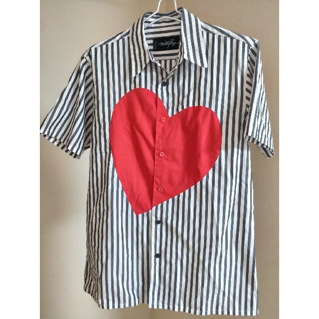 MILKBOY HEART SHIRTS ストライプ ハート シャツ