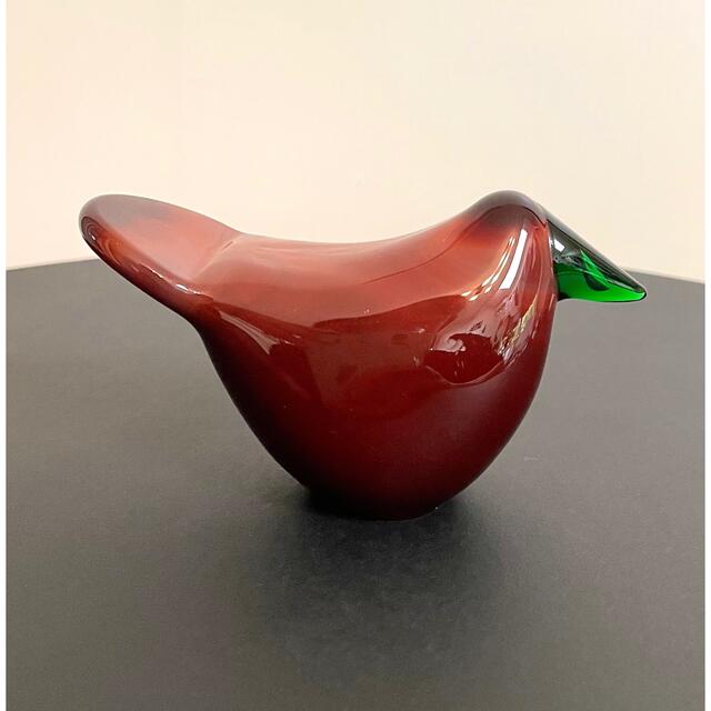 iittala(イッタラ)のオイバトイッカ vintage Sieppo 70年代 dark red バード インテリア/住まい/日用品のインテリア小物(置物)の商品写真