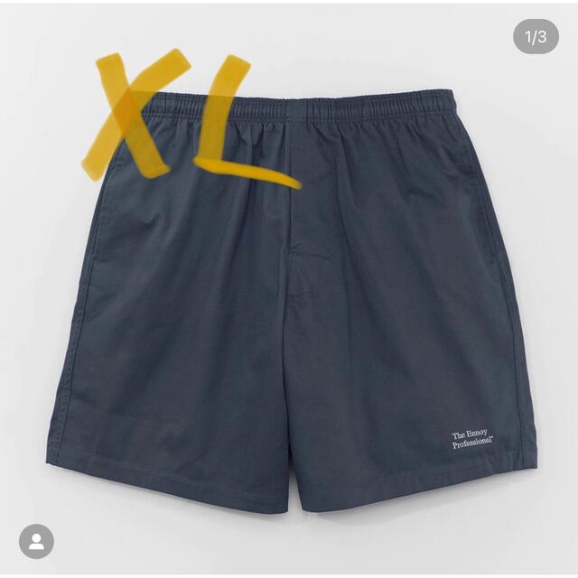 1LDK SELECT(ワンエルディーケーセレクト)のennoy Cotton Easy Shorts Grayish Navy メンズのパンツ(ショートパンツ)の商品写真