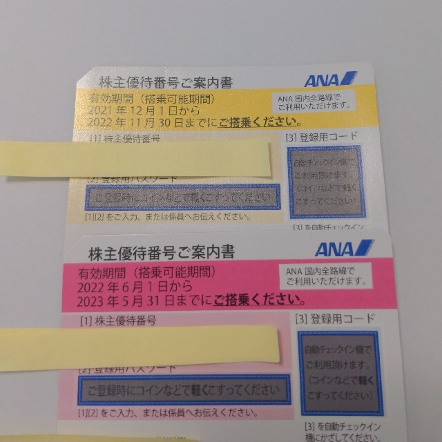 ANA新旧株主優待券 チケットの優待券/割引券(その他)の商品写真