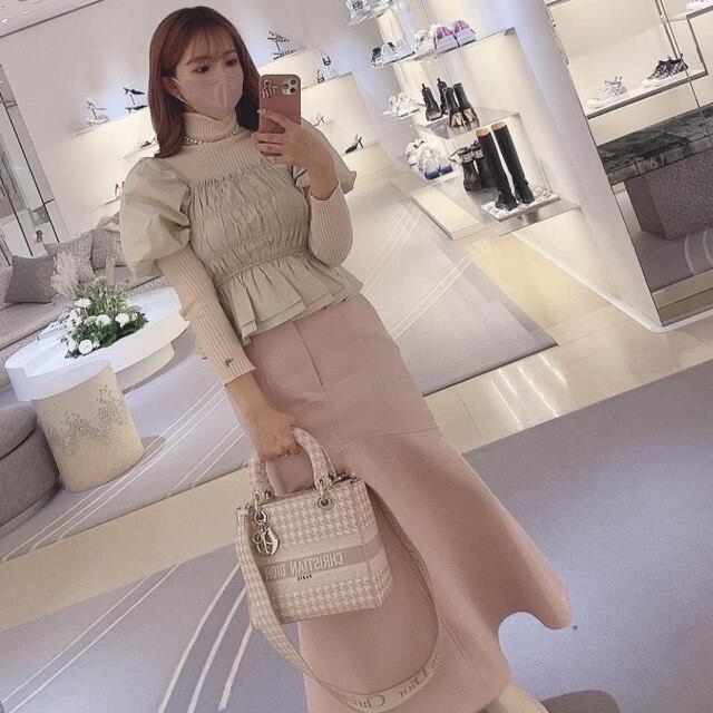 ladydior レディディオール ミディアム 千鳥柄