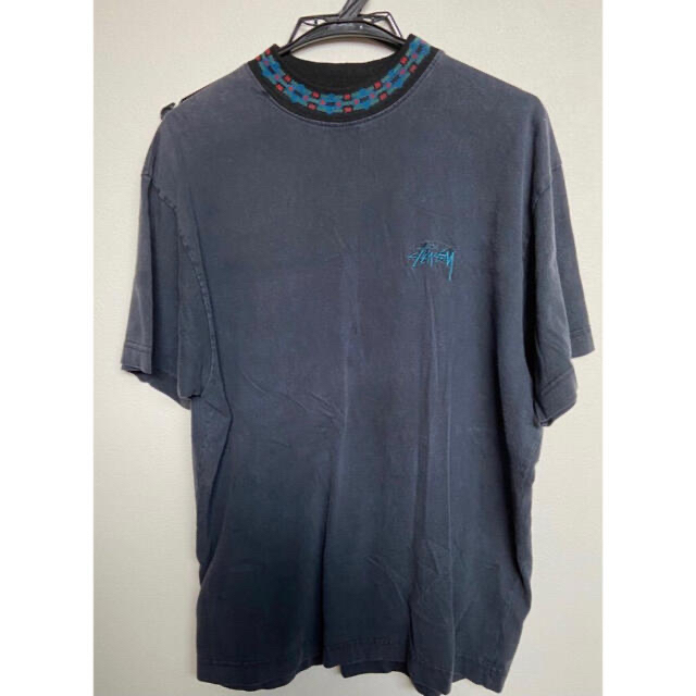 OLD STUSSY Tシャツ 黒タグ ヴィンテージ ステューシー モックネック