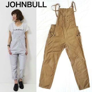 ジョンブル(JOHNBULL)のレディースJOHNBULLスリークォーターコットンリネンオーバーオール　サイズS(サロペット/オーバーオール)