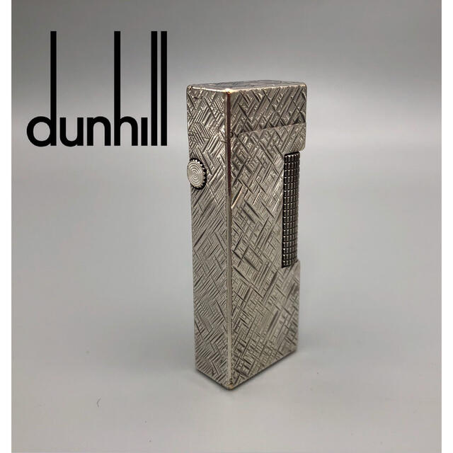 dunhillダンヒル 鏡面的仕上 ローラー式 ガスライター シルバー