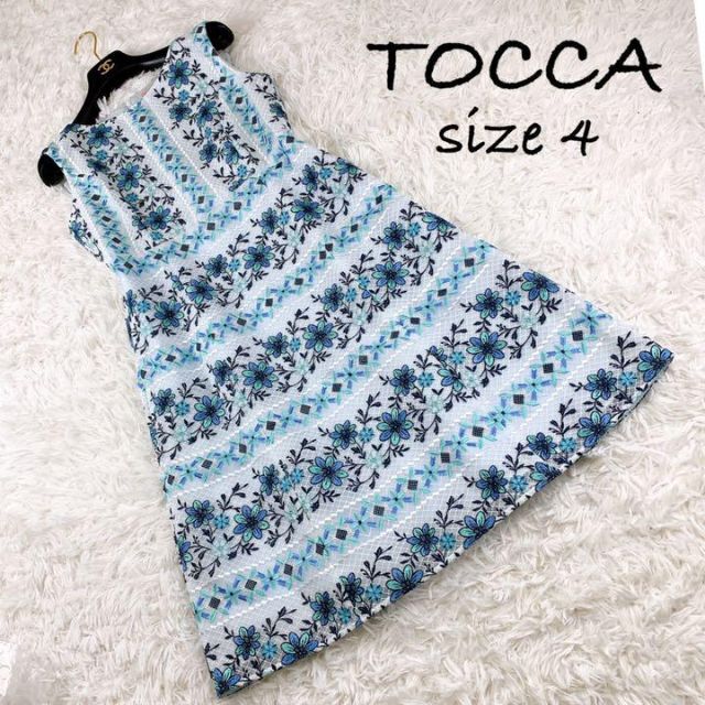 TOCCA - 新品未使用✨ TOCCA タグ付き 膝丈ワンピース 大きいサイズ 花 ...